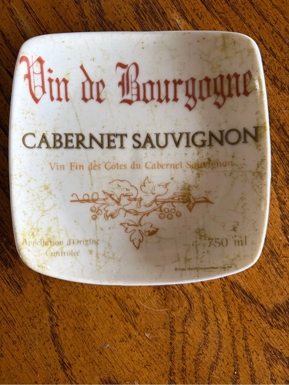 Set of 4 Thirsty Stone Wine Label Coaster Set
